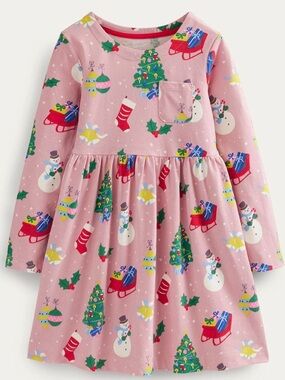 Mini Boden Long Sleeved Christmas Dress, size 5-6 years